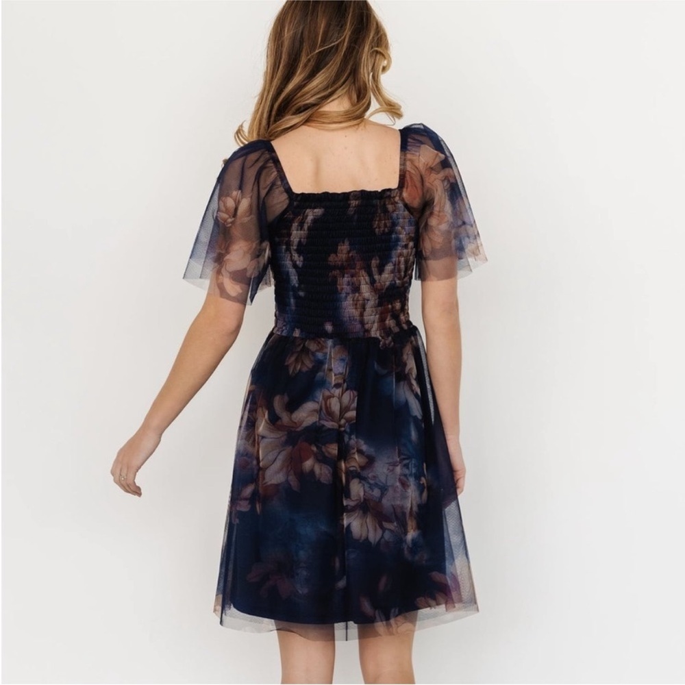 NWT Baltic Born Tivoli Tulle Short Dress in blue floral L - Picture 2 of 10